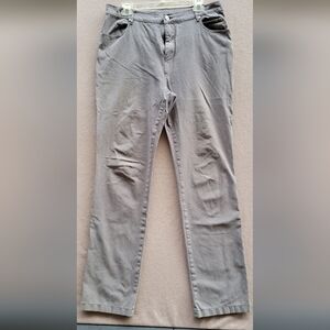 Marble Womens Pants Size 10US Khaki Brown Stretch Slim Fit Mid Rise Cotton Blend